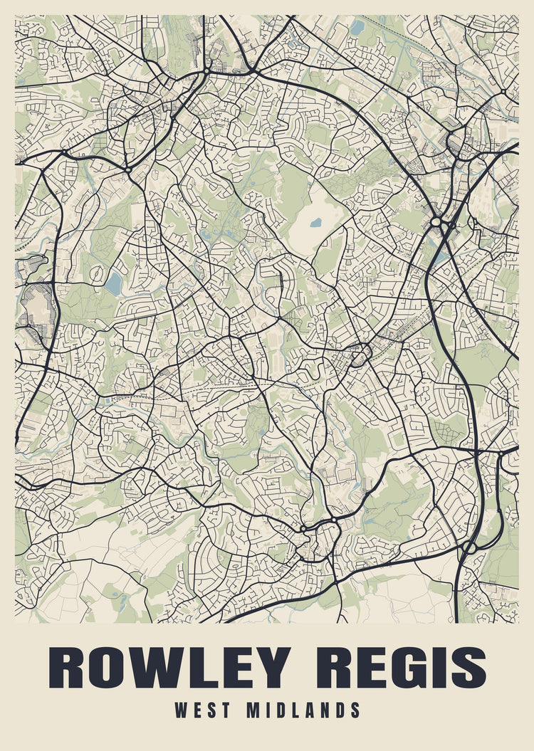 Rowley Regis Street Map Poster