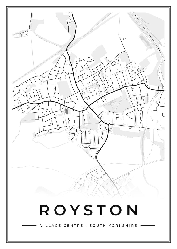 Royston Village Centre Street Map Poster