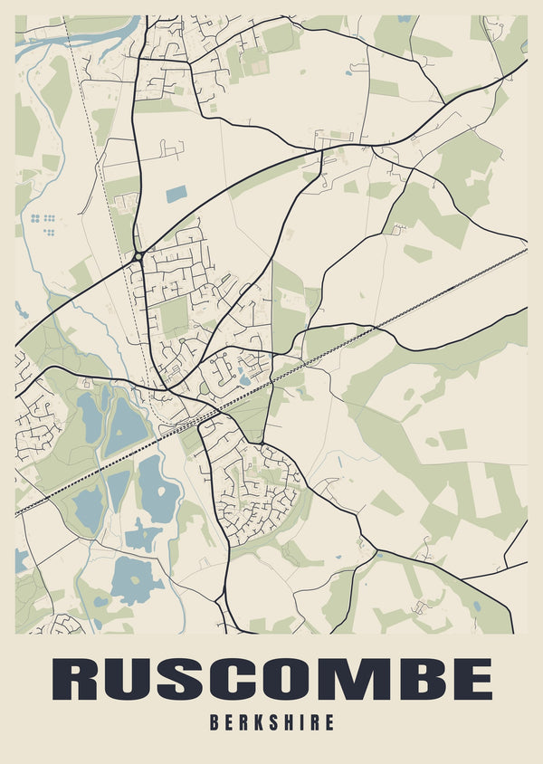 Ruscombe Street Map Poster