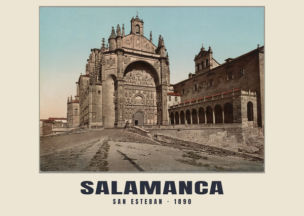 San Esteban, Salamanca — 1890 · Stampa di fotocromo d’epoca