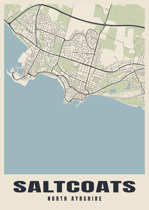 Saltcoats Street Map Poster