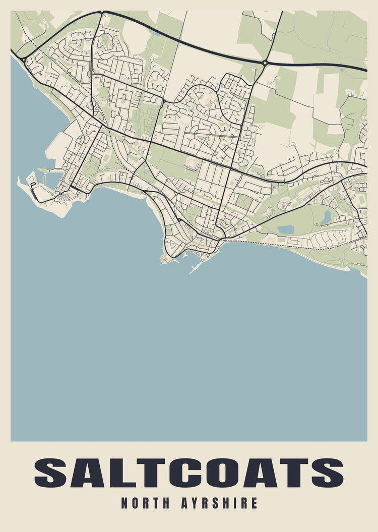 Saltcoats Street Map Poster