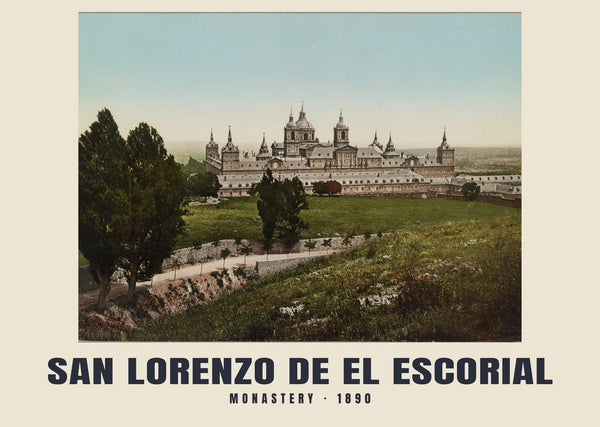 Monastero, San Lorenzo de El Escorial — 1890 · Stampa di fotocromo d’epoca