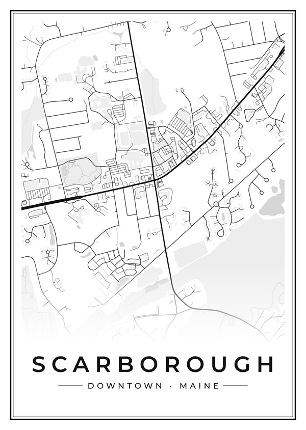 Scarborough Downtown Street Map Poster