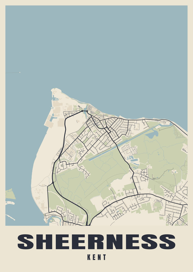 Sheerness Street Map Poster