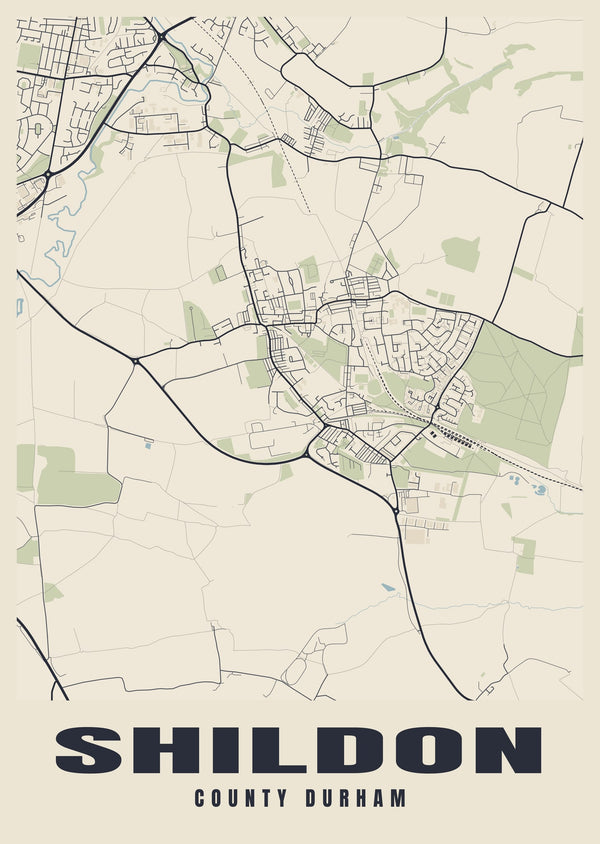 Shildon Street Map Poster
