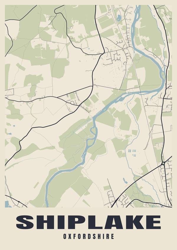 Shiplake Street Map Poster