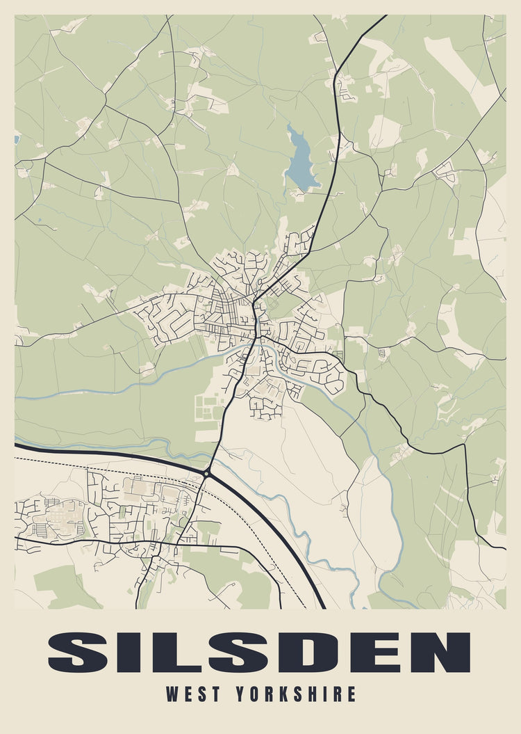 Silsden Street Map Poster