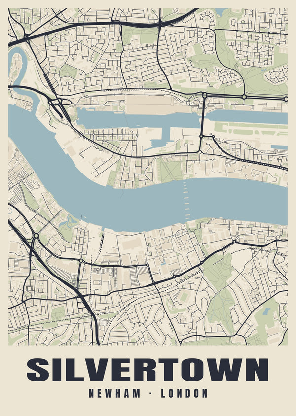 Silvertown Heritage Street Map Poster
