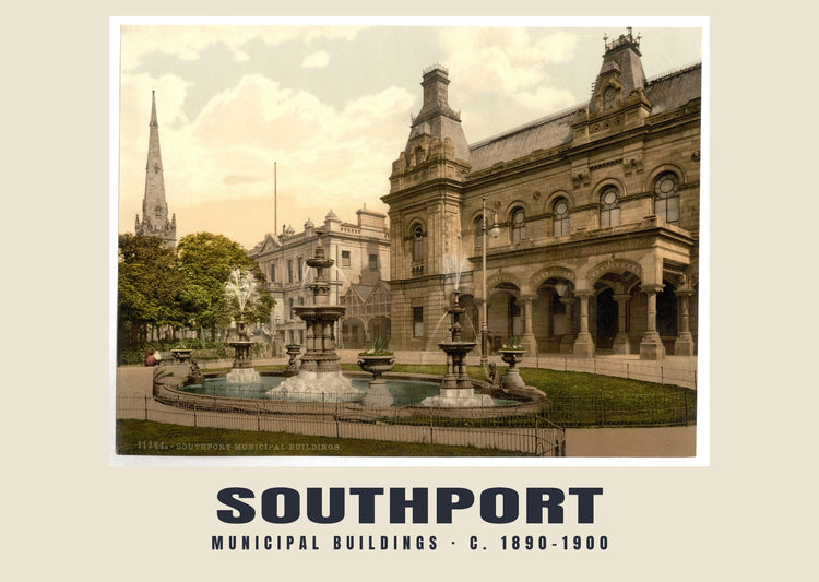 Municipal buildings, Southport, c. 1890–1900 Heritage Print