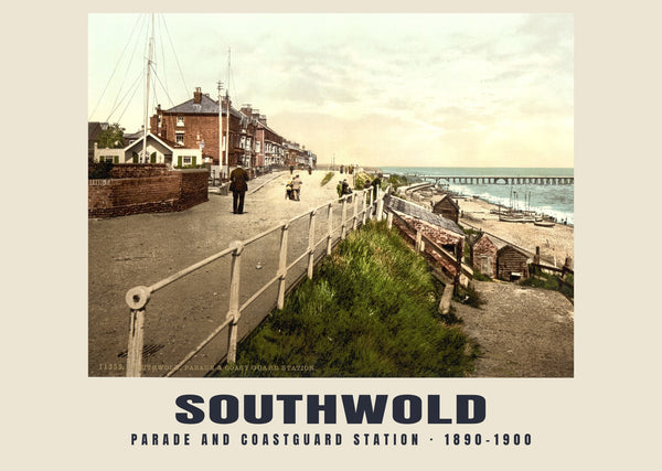 Lungomare e stazione della guardia costiera, Southwold — 1890–1900