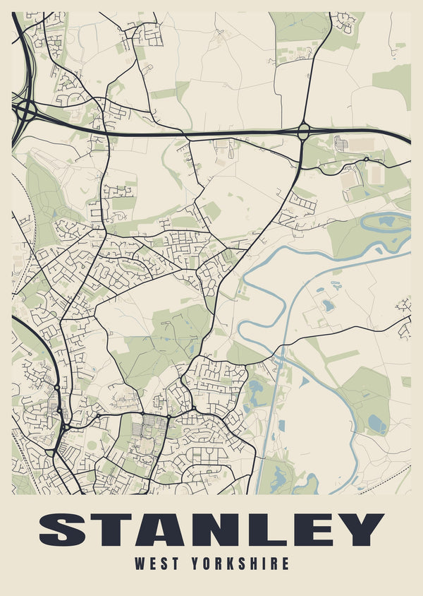 Stanley Street Map Poster
