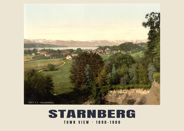 Town View, Starnberg — 1890–1900 · Vintage photochrom print