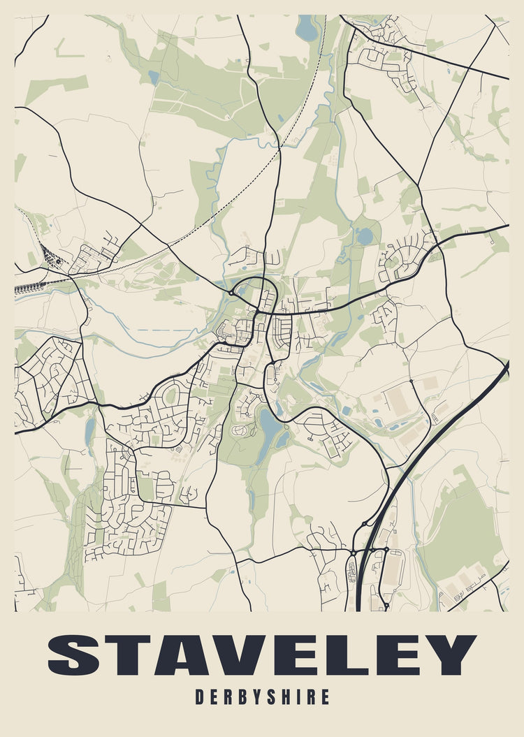 Staveley Street Map Poster