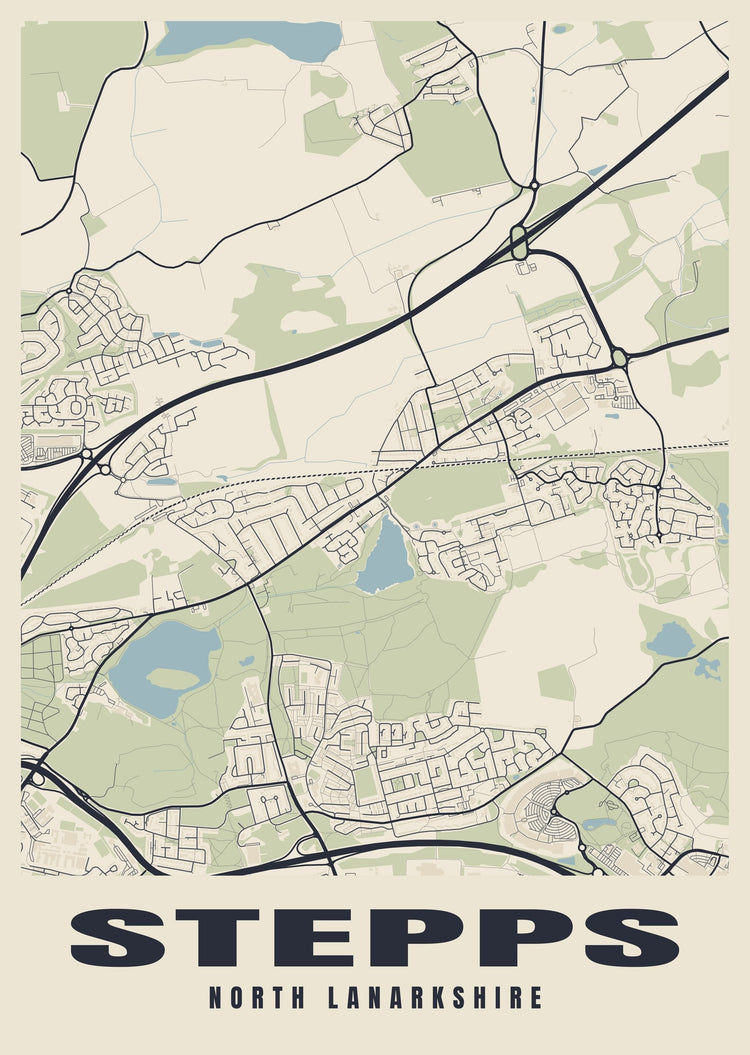 Stepps Street Map Poster