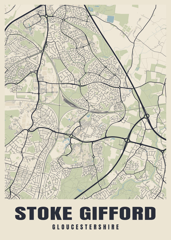 Stoke Gifford Street Map Poster