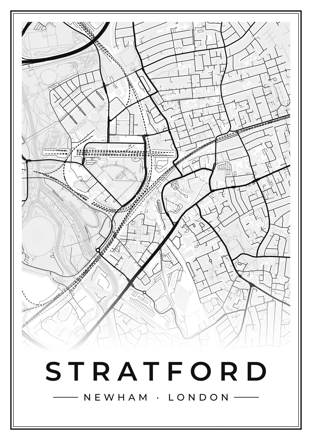 Stratford Street Map Poster