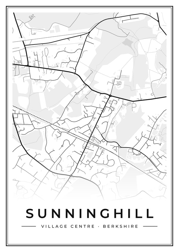 Sunninghill Village Centre Street Map Poster