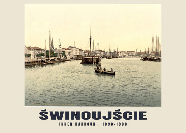 Binnenhaven, Świnoujście — 1890–1900 · Historische fotochroomprint