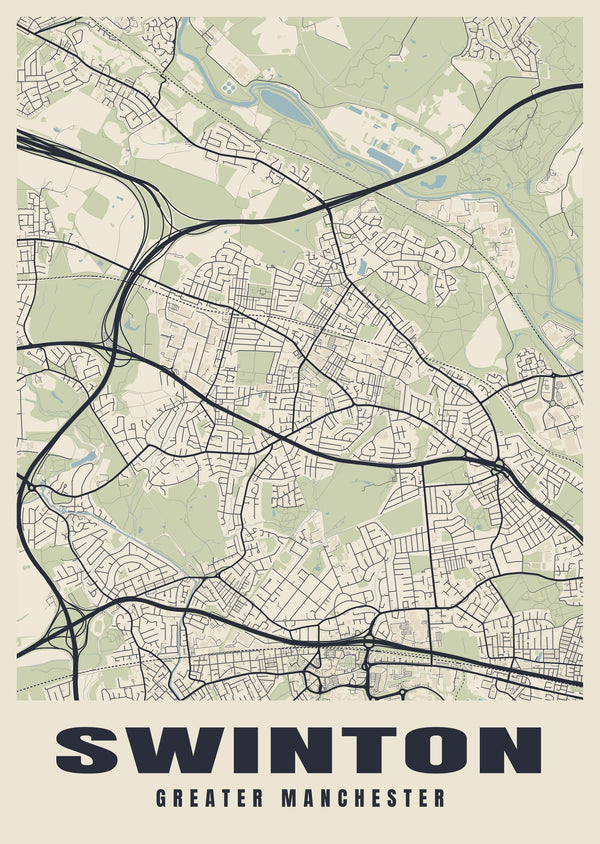 Swinton Street Map Poster