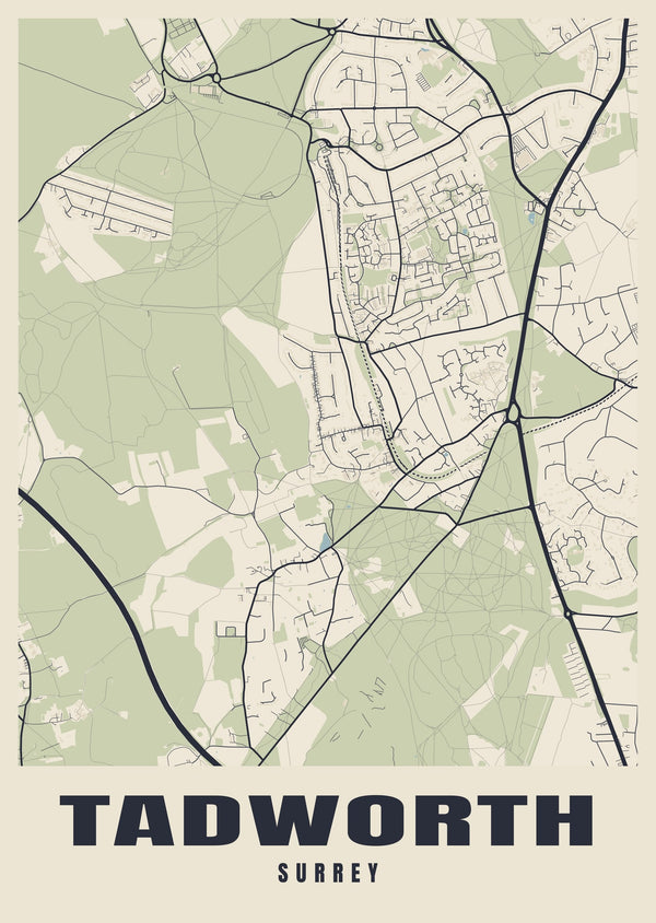Tadworth Street Map Poster