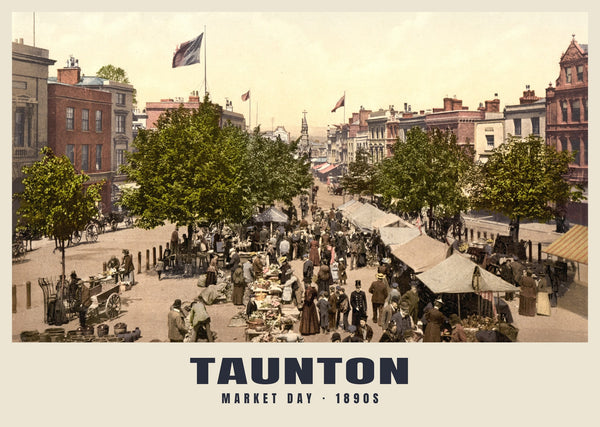 Market Day, Taunton, c. 1890–1900 Heritage Print