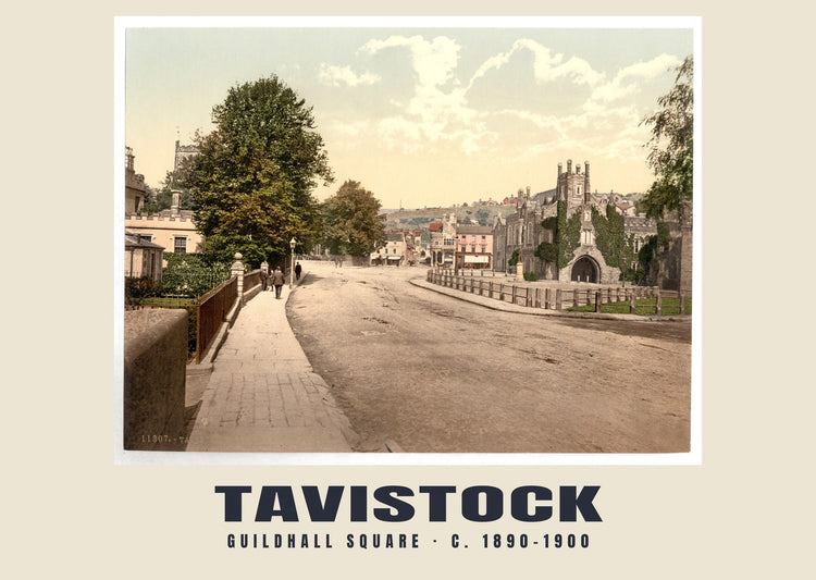 Guildhall Square, Tavistock, c. 1890–1900 Heritage Print