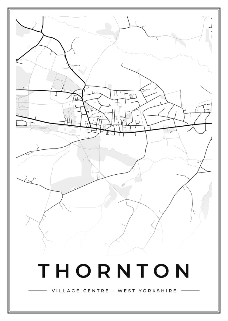 Thornton Village Centre Street Map Poster