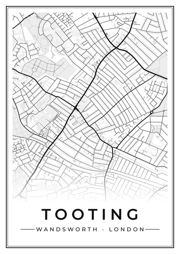 Tooting Street Map Poster