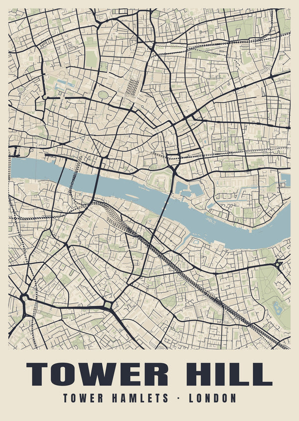 Tower Hill Heritage Street Map Poster