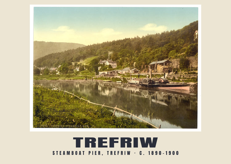 Steamboat pier, Trefriw, c. 1890–1900 Heritage Print