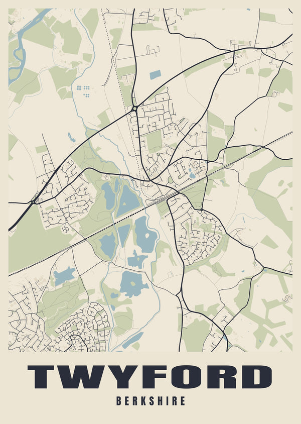 Twyford Street Map Poster