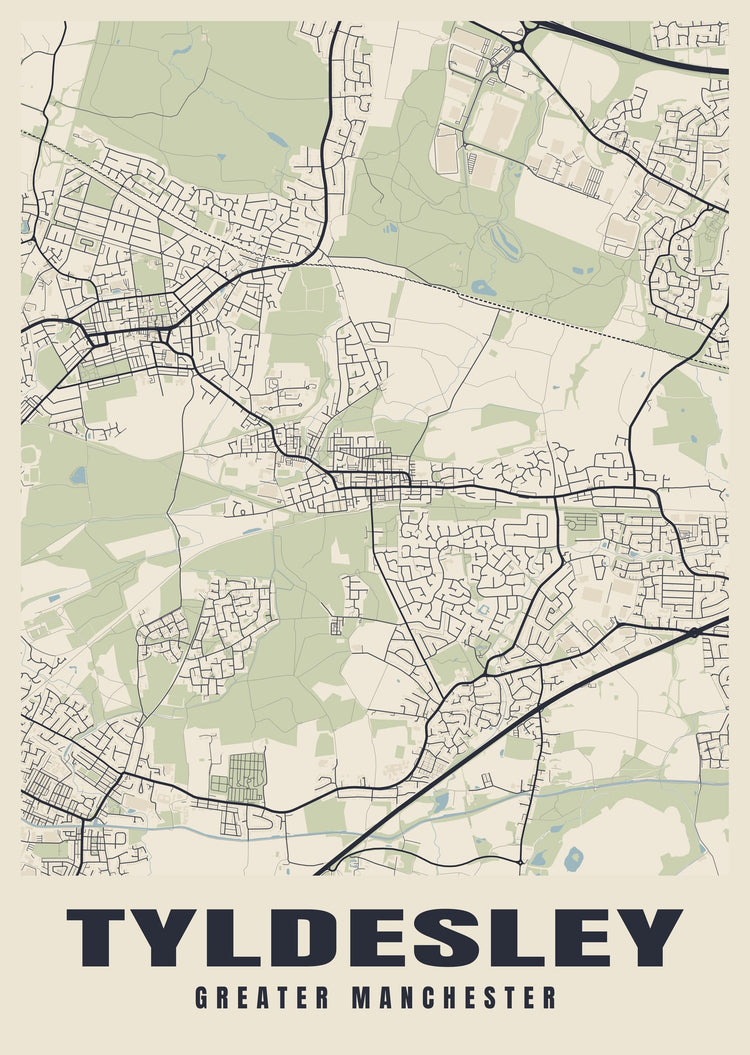 Tyldesley Street Map Poster