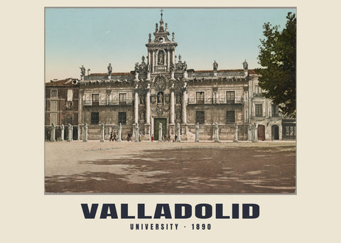 Università, Valladolid — 1890 · Stampa di fotocromo d’epoca