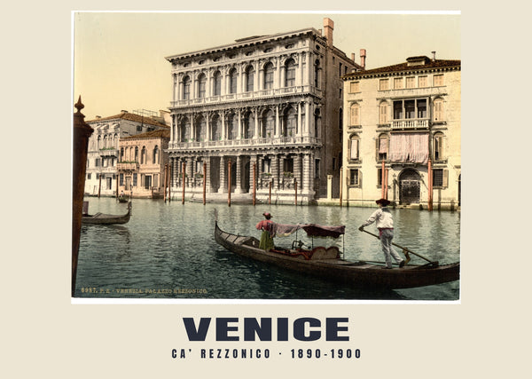Ca’ Rezzonico, Wenecja — 1890–1900 · Wydruk dawnego fotochromu