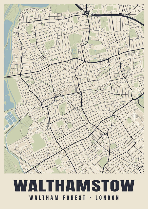 Walthamstow Heritage Street Map Poster