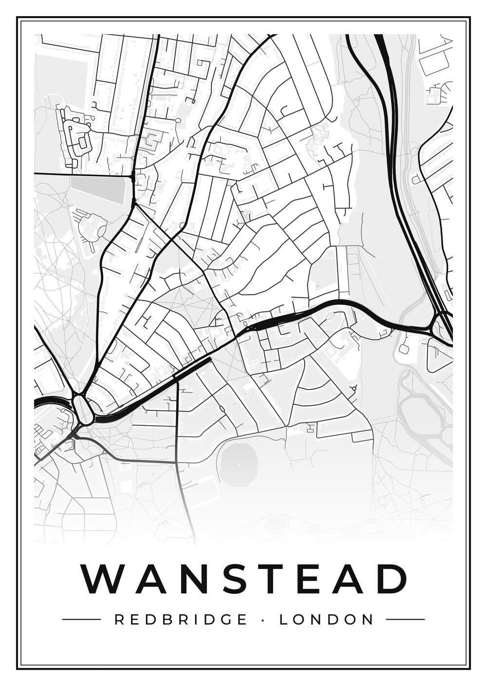 Wanstead Street Map Poster
