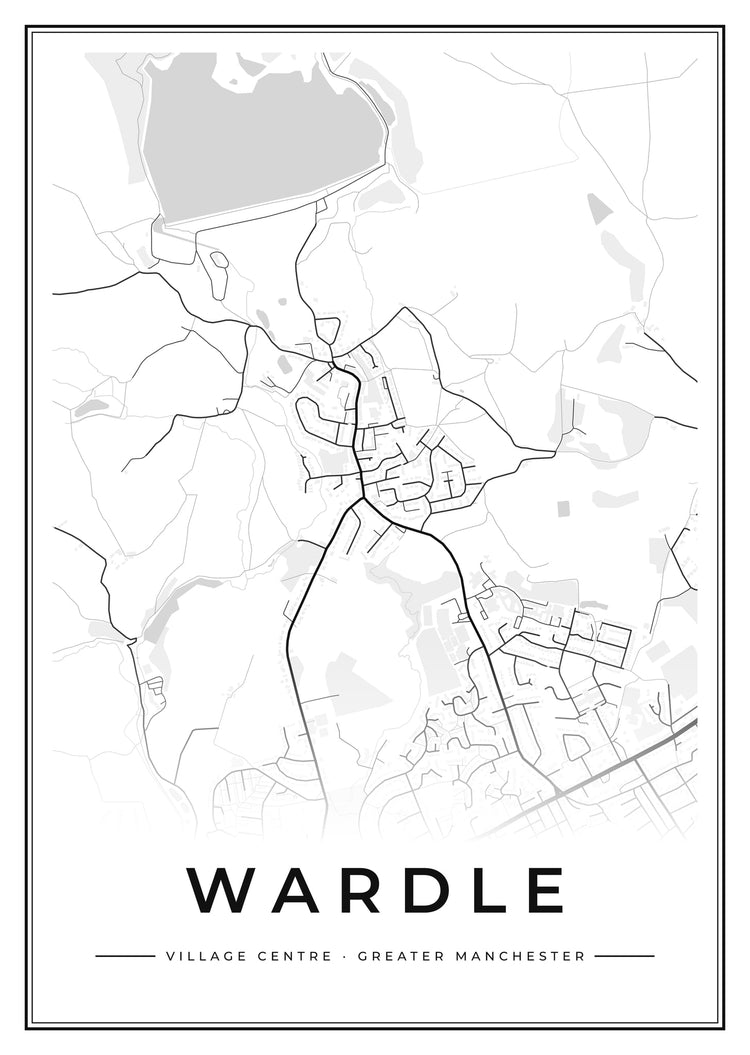 Wardle Village Centre Street Map Poster