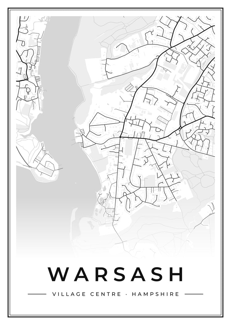 Warsash Village Centre Street Map Poster