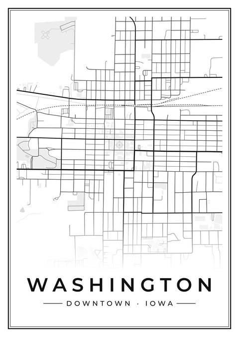 Washington Downtown Street Map Poster