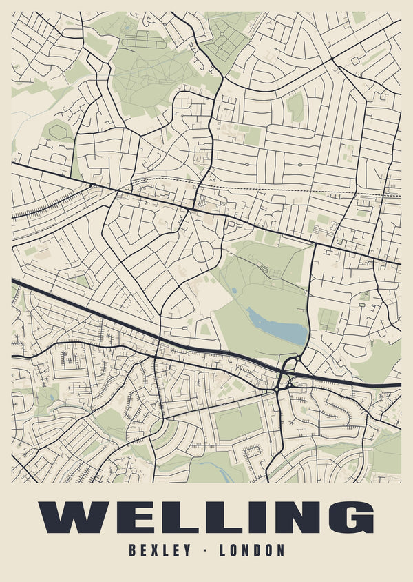 Welling Heritage Street Map Poster