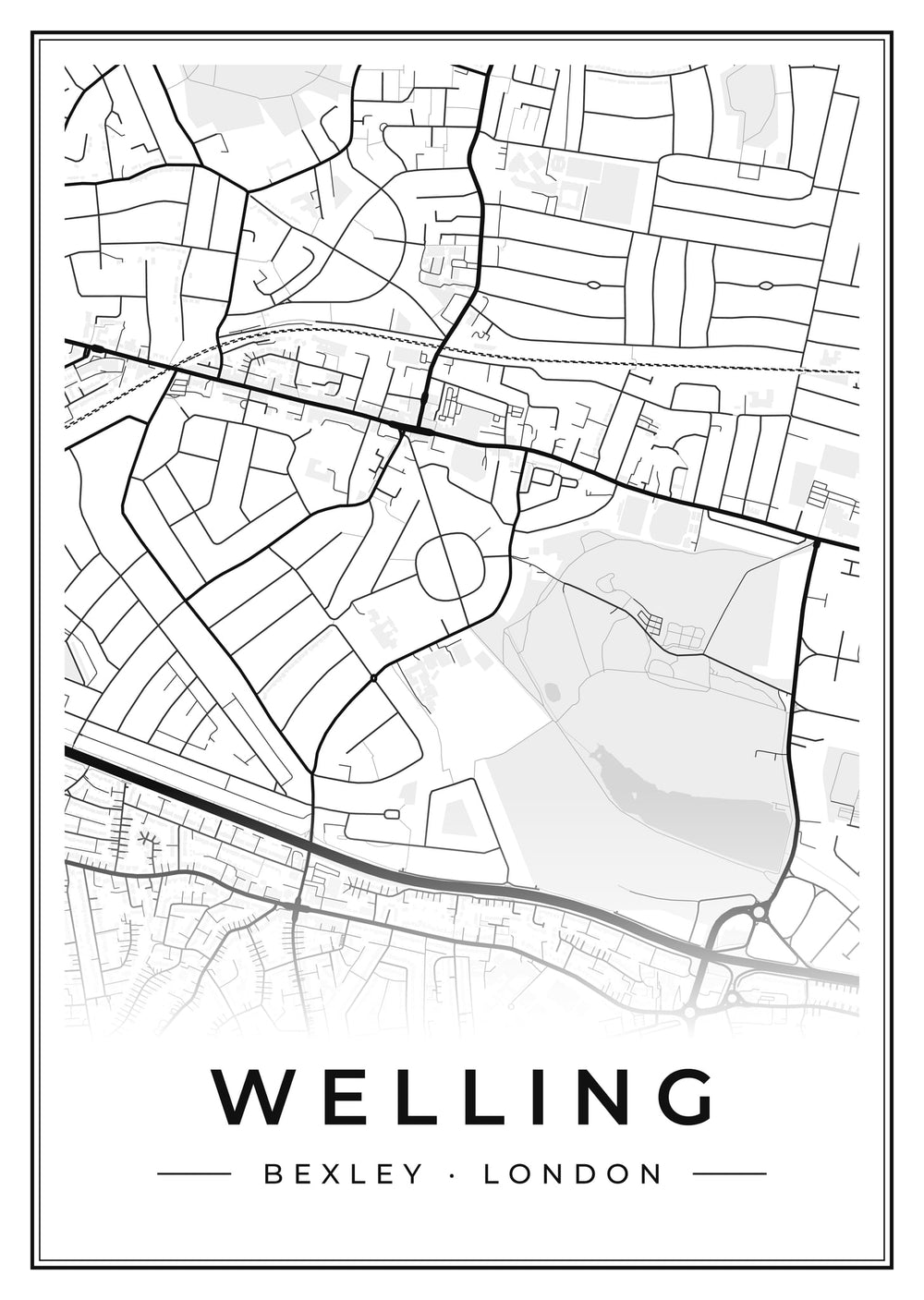 Welling Street Map Poster