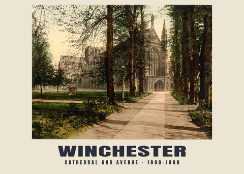 Cathédrale et allée, Winchester — 1890–1900