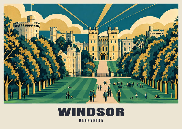 Windsor Castle from the Long Walk Poster