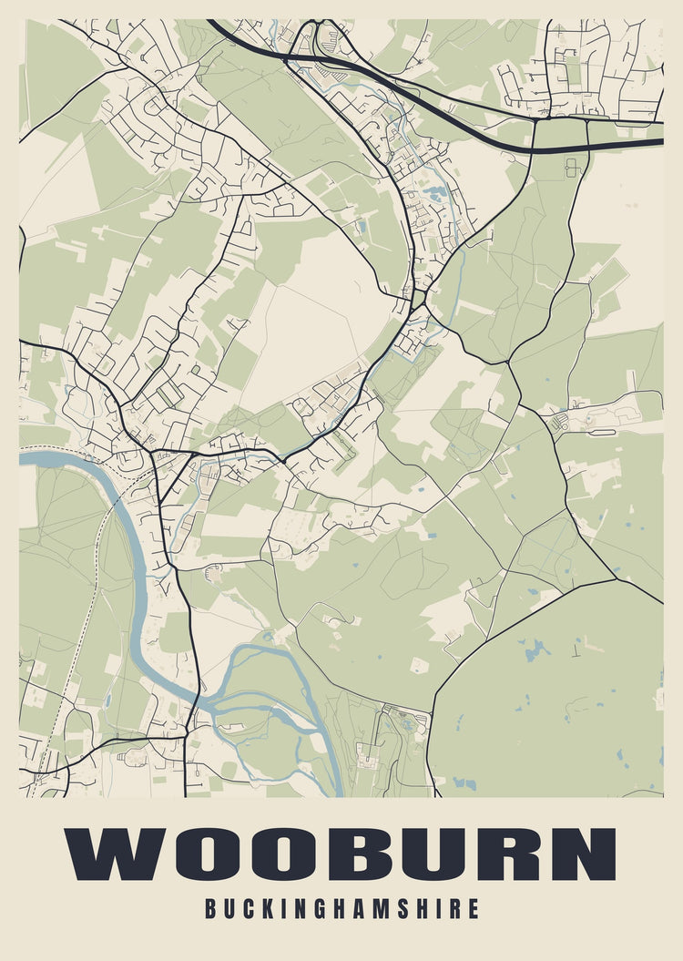 Wooburn Street Map Poster