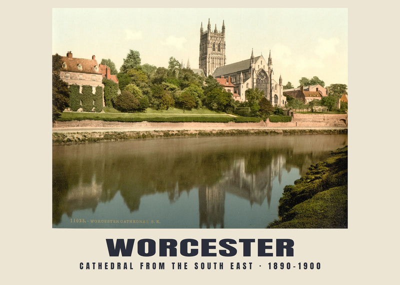 Cathédrale vue du sud-est, Worcester — 1890–1900