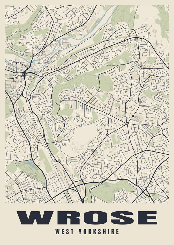Wrose Street Map Poster