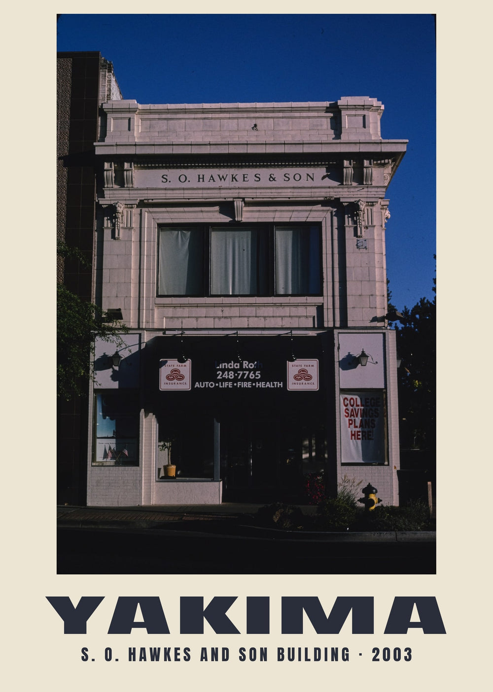 Gebouw S. O. Hawkes and Son, Yakima, Washington — 2003 · Historische fotoprint