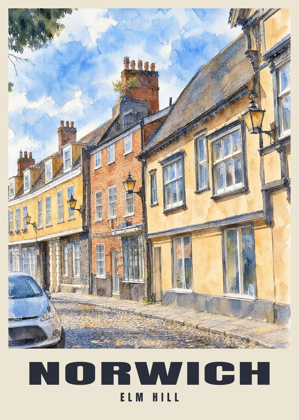 Elm Hill, Norwich Poster