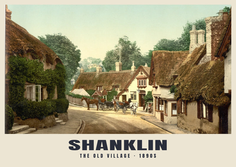 The Old Village, Shanklin, ca. 1890–1900 Heritage-print